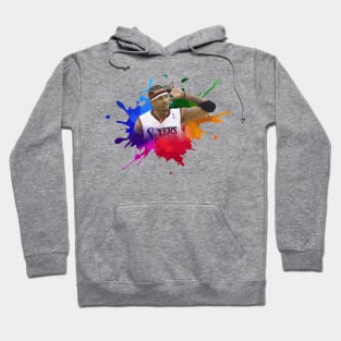 ALLEN IVERSON WITH COLOR SPLASH PAINTING Hoodie